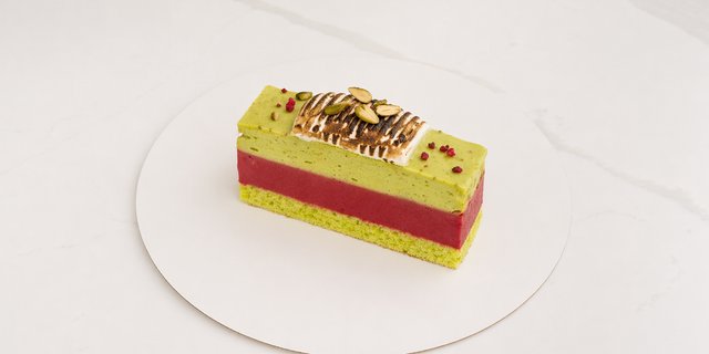 Pistachio Raspberry Entremet