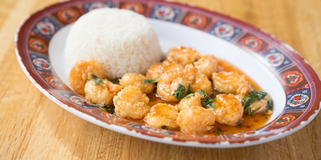 Sweet Chili Basil Shrimp