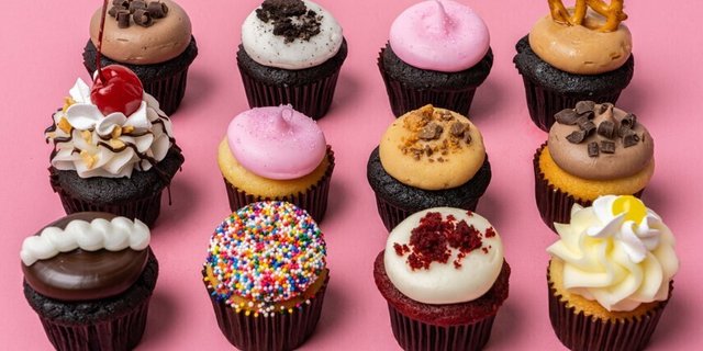 One Dozen Assorted Mini Cupcakes