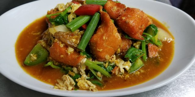 Fried Golden Salmon