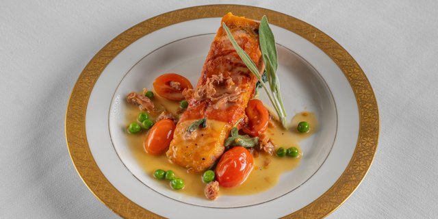 Salmon Saltimbocca Gourmet Meal