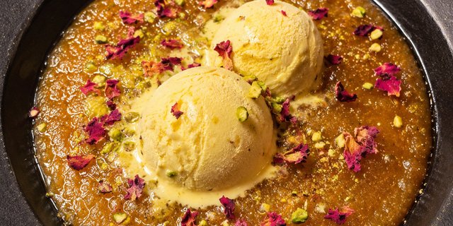 Moong Daal With Pista Ice Cream