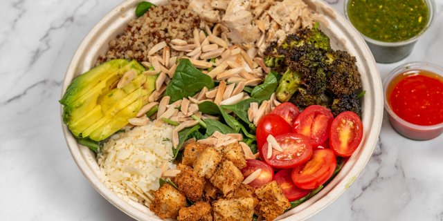 Individual Chicken Pesto Salad