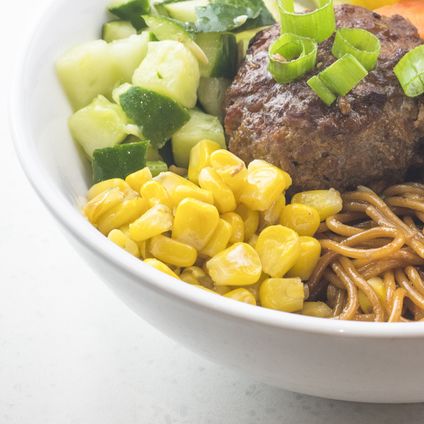 Shanghai Scallion Noodles w/ Lion's Head Meatballs Bowl