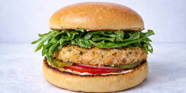Garlic Shrimp Burger