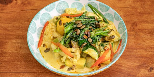 Coconut Calabasa Vegetable Curry