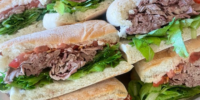 Pit Roast Beef Sandwich Small Platter (5 Sandwiches Cut In Half)