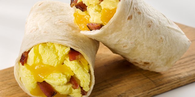 Bacon, Egg & Potato Burrito