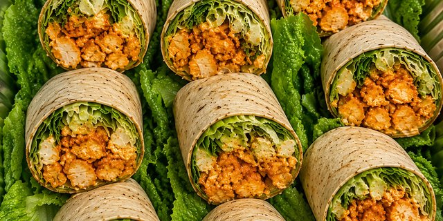 Grilled Buffalo Chicken Wrap Platter