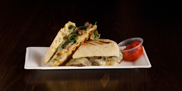 Mushroom, Spinach & Swiss Panini