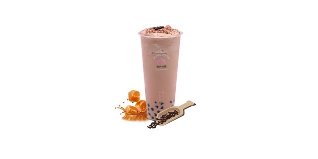 Black Pink Boba Milk Tea