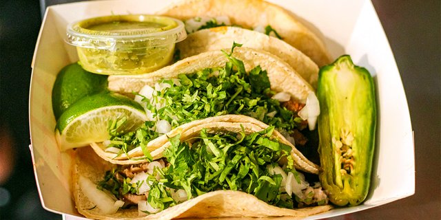 Mexican Street Tacos Boxed Meal (w/ Chips & House Salsa)