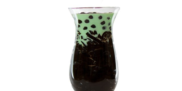 Black Sea Grass Jelly & Boba Tea