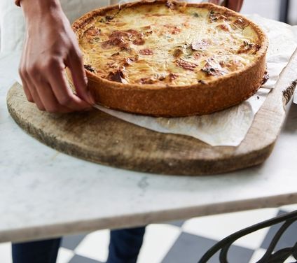Leek, Potato & Spinach Quiche