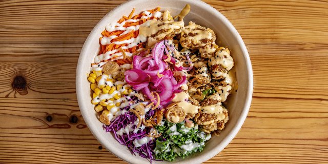 Popcorn Chicken Rice Bowl
