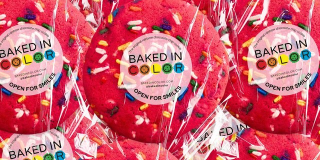Giant Pink Funfetti Sprinkle Cookie 100-Pack