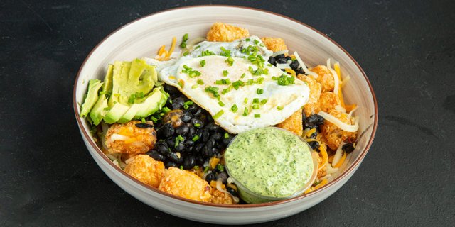 Vegetarian Tater Tot Skillet