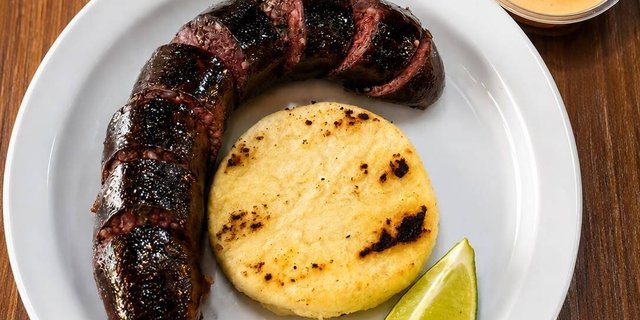 Colombian Sausage w/ Corn Cake