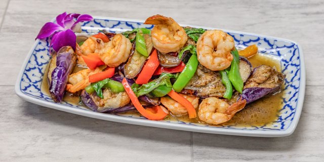 Spicy Eggplant w/ Shrimp