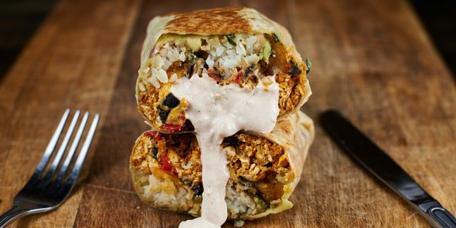Spiced Soyrizo Breakfast Burrito