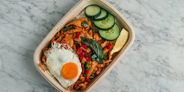 Chicken Pad Kra Pow Rice
