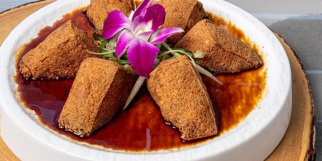 House-Made Crispy Marinated Egg Tofu