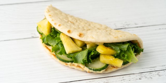 Mango Pineapple Flatbread Sandwich