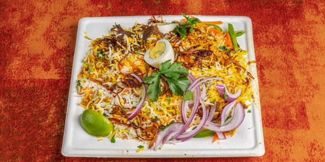 Swagath Spl Boneless Goat Biryani