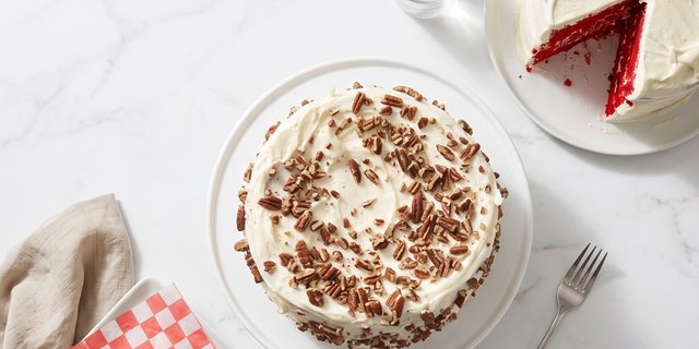 Full Sheet Pan Red Velvet Cake