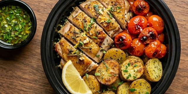 Lemon Basil Chicken Bowl