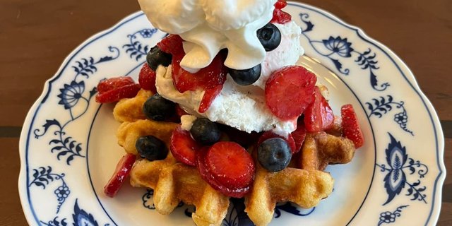 Gourmet Strawberry Waffles