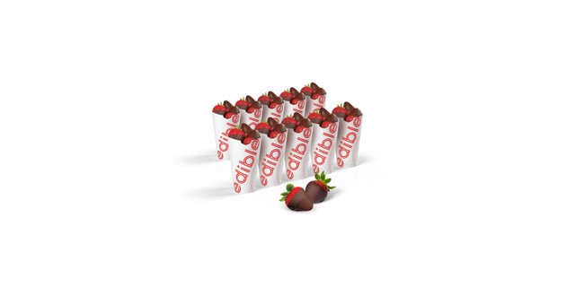 Strawberry Dipped Fruit Cone