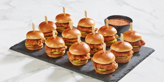 Hot Honey Chicken Sliders Platter