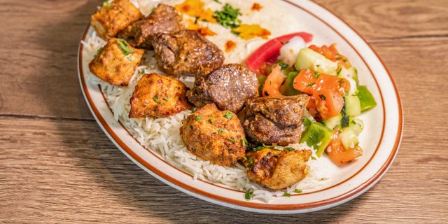 Lamb & Chicken Kabob Plate