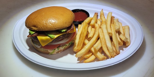 Avocado Bacon Cheeseburger