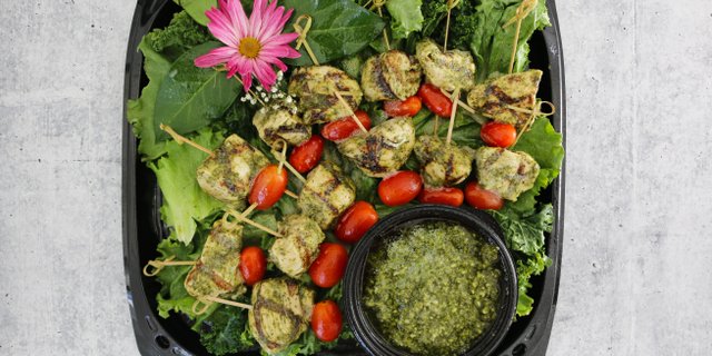 Pesto Grilled Chicken Skewers