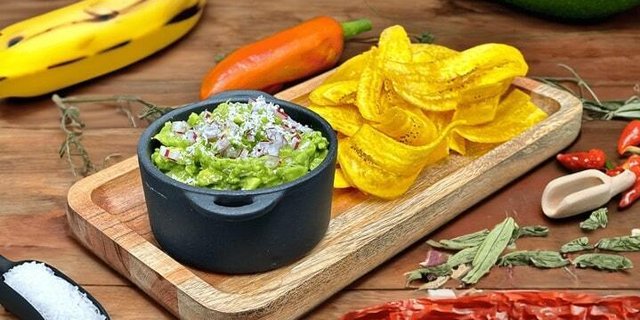 Squashed Zesty Avocado & Plantain Chips