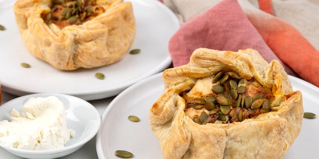 Butternut Squash Goat Cheese Pie