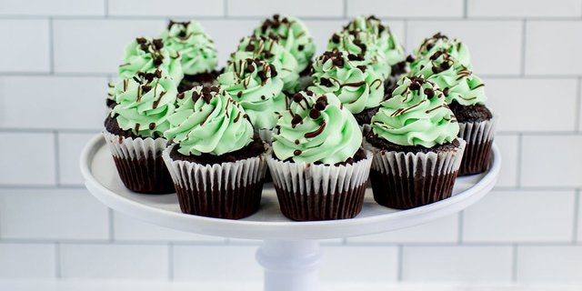 Chocolate Mint Chip Cupcakes
