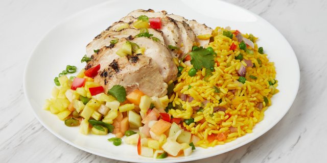 Caribbean Grilled Chicken & Tropical Fruit Salsa