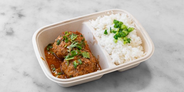 Vietnamese Meatballs Rice Plate
