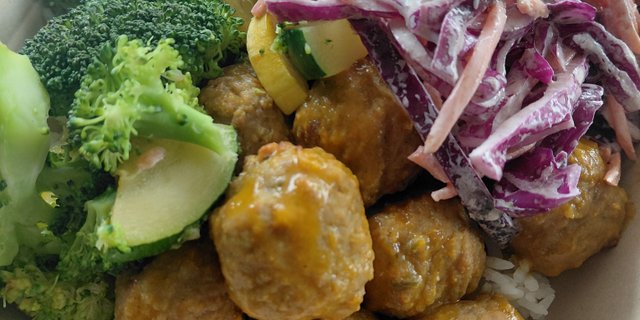 The Tangy BBQ Meatball Bowl