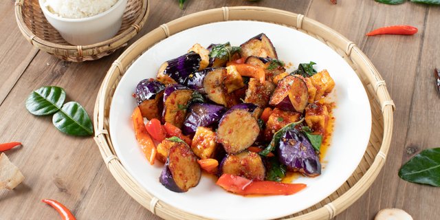 Tofu & Eggplant Basil