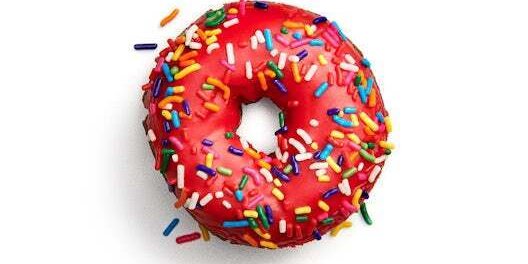Cherry Iced w/ Sprinkles Donut