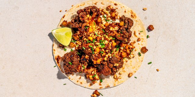 Vegetarian Chorizo & Black Bean Taco