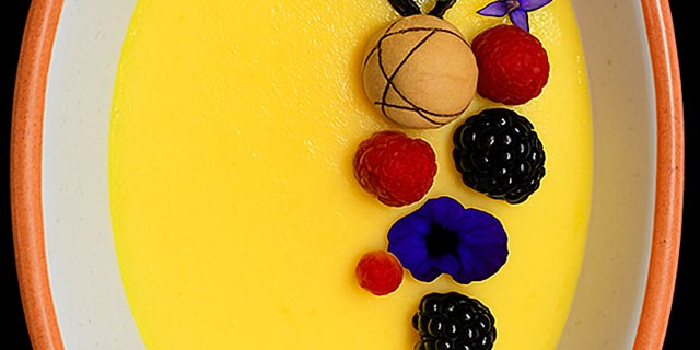 Saffron Panna Cotta