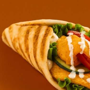 Battered Fried Fish Gyro