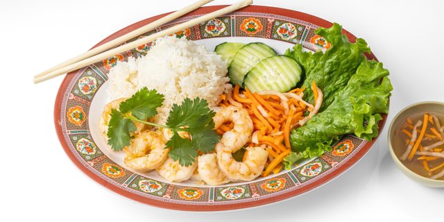 Lemongrass Shrimp Rice Plate (Cơm Thịt)