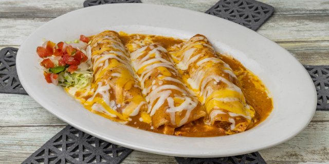 Tinga Chicken Enchiladas w/ Tex-Mex Gravy