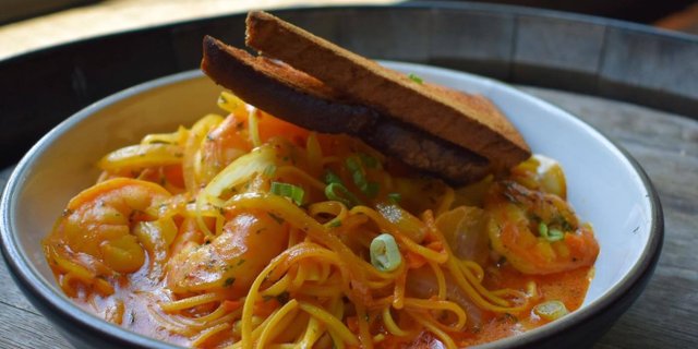 Shrimp Mozambique Penne